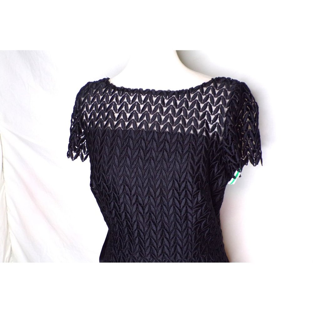 🆕KAY UNGER Tatum Lace Midi Cocktail Dress Black 10 - Picture 7 of 11